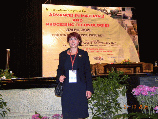 Prof. Dr. Tsanka Dikova pictures of her visit in Malaysia, AMPT 2009 Conference, International Islamic University - Kuala Lumpur