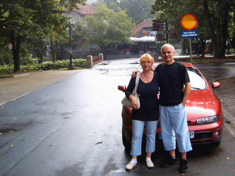 With my wife Maria, before the departure for Bulgaria